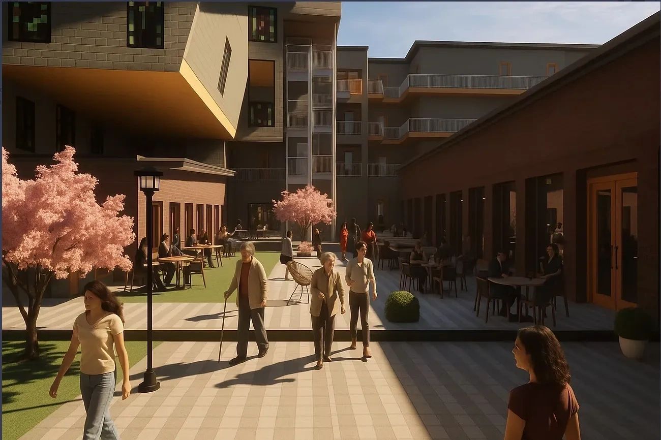 Color architectural rendering.